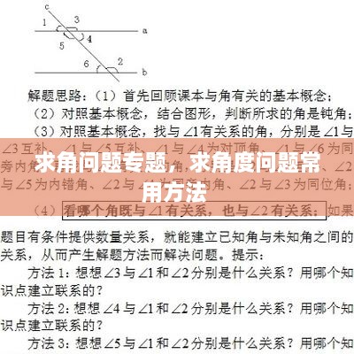求角問題專題，求角度問題常用方法 