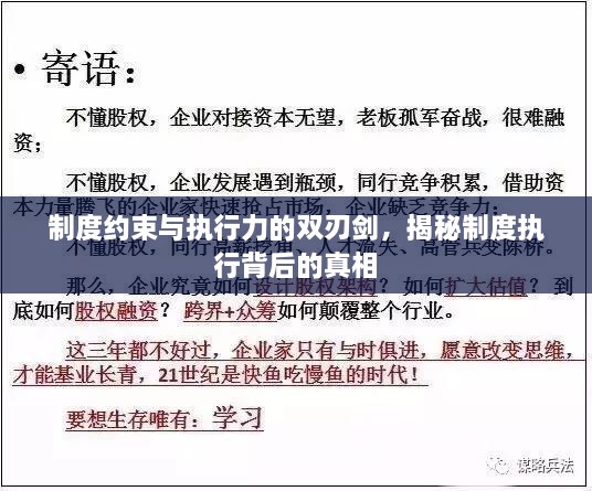 制度約束與執(zhí)行力的雙刃劍，揭秘制度執(zhí)行背后的真相