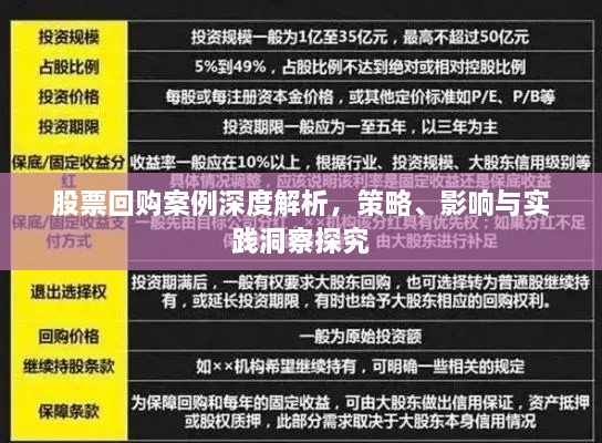 股票回購(gòu)案例深度解析，策略、影響與實(shí)踐洞察探究