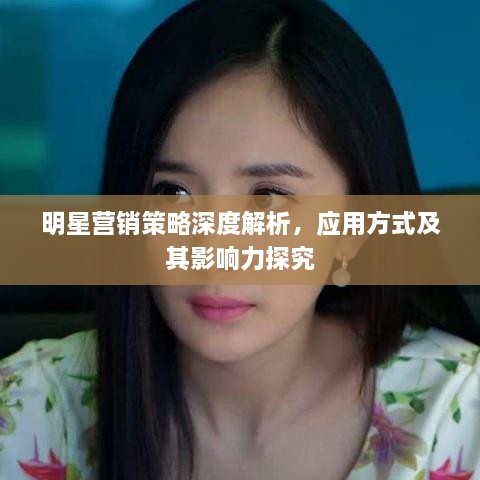 明星營(yíng)銷策略深度解析，應(yīng)用方式及其影響力探究