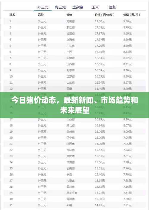 今日豬價(jià)動(dòng)態(tài)，最新新聞、市場(chǎng)趨勢(shì)和未來展望