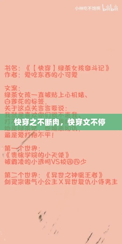 快穿之不斷肉，快穿文不停 