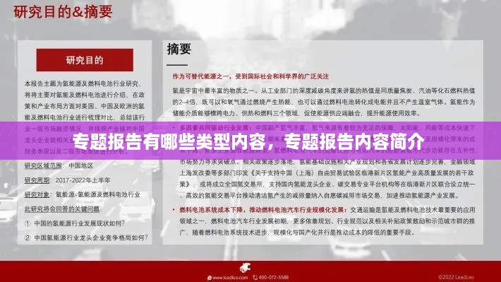 專題報(bào)告有哪些類型內(nèi)容，專題報(bào)告內(nèi)容簡介 