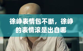 徐崢表情包不斷，徐崢的表情滾是出自哪 
