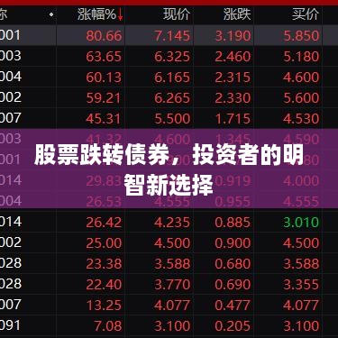 股票跌轉(zhuǎn)債券，投資者的明智新選擇