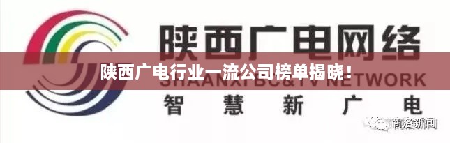陜西廣電行業(yè)一流公司榜單揭曉！