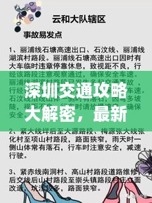 深圳交通攻略大解密，最新指南助你暢游無阻！