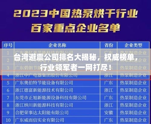 臺灣避震公司排名大揭秘，權威榜單，行業(yè)領軍者一網打盡！