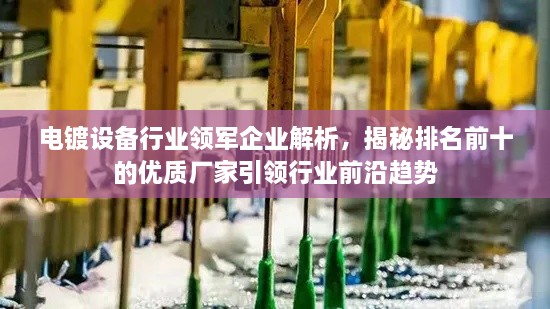 電鍍設備行業(yè)領軍企業(yè)解析，揭秘排名前十的優(yōu)質廠家引領行業(yè)前沿趨勢