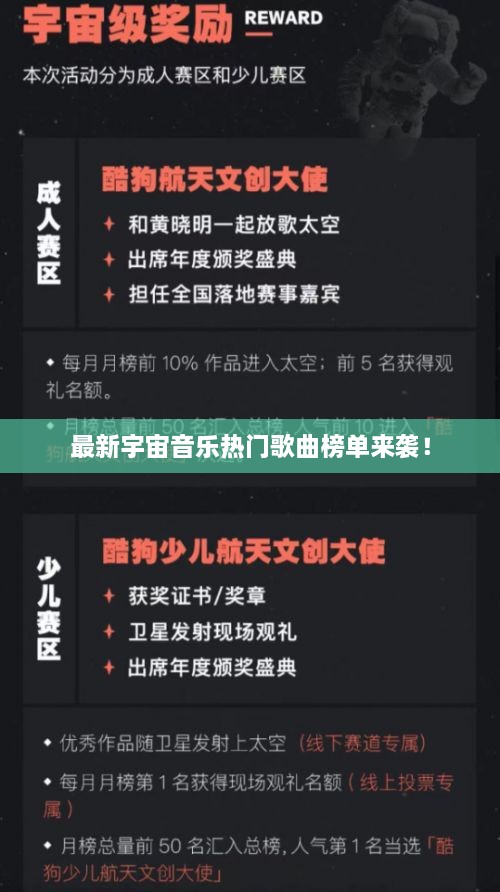 最新宇宙音樂熱門歌曲榜單來襲！