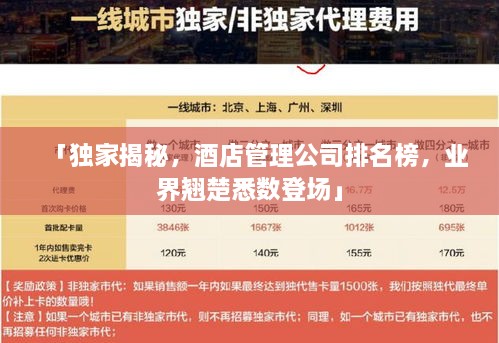 「獨家揭秘，酒店管理公司排名榜，業(yè)界翹楚悉數(shù)登場」