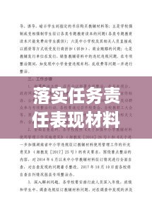 落實(shí)任務(wù)責(zé)任表現(xiàn)材料，任務(wù)落實(shí)方面存在的問題及整改措施 