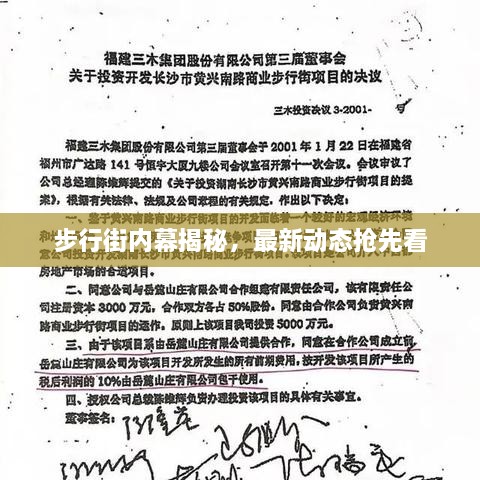 步行街內(nèi)幕揭秘，最新動態(tài)搶先看