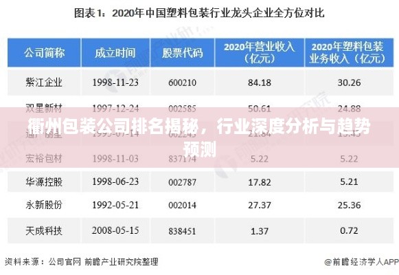 衢州包裝公司排名揭秘，行業(yè)深度分析與趨勢預(yù)測
